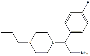 2-(4-fluorophenyl)-2-(4-propylpiperazin-1-yl)ethanamine 结构式