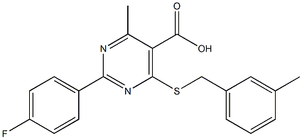 2-(4-fluorophenyl)-4-methyl-6-[(3-methylbenzyl)thio]pyrimidine-5-carboxylic acid