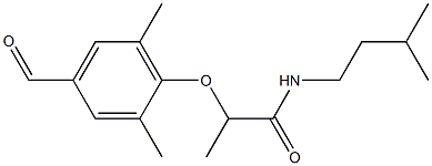 2-(4-formyl-2,6-dimethylphenoxy)-N-(3-methylbutyl)propanamide 化学構造式