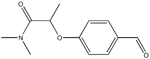 2-(4-formylphenoxy)-N,N-dimethylpropanamide Struktur