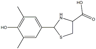 2-(4-hydroxy-3,5-dimethylphenyl)-1,3-thiazolidine-4-carboxylic acid Structure