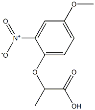 2-(4-methoxy-2-nitrophenoxy)propanoic acid Struktur