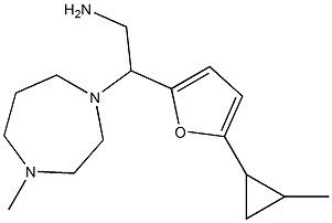 2-(4-methyl-1,4-diazepan-1-yl)-2-[5-(2-methylcyclopropyl)furan-2-yl]ethan-1-amine|