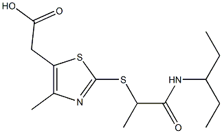 2-(4-methyl-2-{[1-(pentan-3-ylcarbamoyl)ethyl]sulfanyl}-1,3-thiazol-5-yl)acetic acid