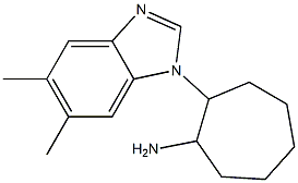 2-(5,6-dimethyl-1H-1,3-benzodiazol-1-yl)cycloheptan-1-amine Structure