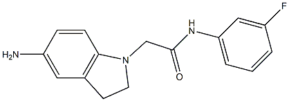 2-(5-amino-2,3-dihydro-1H-indol-1-yl)-N-(3-fluorophenyl)acetamide Struktur