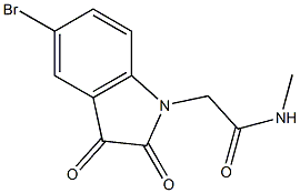 2-(5-bromo-2,3-dioxo-2,3-dihydro-1H-indol-1-yl)-N-methylacetamide 化学構造式