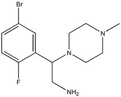 2-(5-bromo-2-fluorophenyl)-2-(4-methylpiperazin-1-yl)ethanamine Structure
