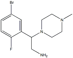 2-(5-bromo-2-fluorophenyl)-2-(4-methylpiperazin-1-yl)ethanamine 结构式