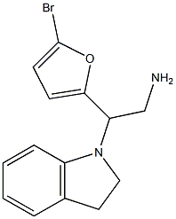 2-(5-bromo-2-furyl)-2-(2,3-dihydro-1H-indol-1-yl)ethanamine Structure