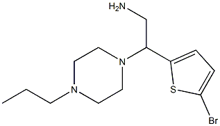 2-(5-bromothiophen-2-yl)-2-(4-propylpiperazin-1-yl)ethan-1-amine 结构式