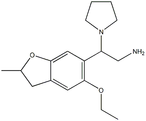 2-(5-ethoxy-2-methyl-2,3-dihydro-1-benzofuran-6-yl)-2-pyrrolidin-1-ylethanamine 化学構造式