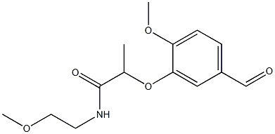 2-(5-formyl-2-methoxyphenoxy)-N-(2-methoxyethyl)propanamide