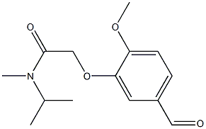 2-(5-formyl-2-methoxyphenoxy)-N-methyl-N-(propan-2-yl)acetamide 化学構造式
