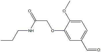 2-(5-formyl-2-methoxyphenoxy)-N-propylacetamide 化学構造式