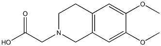 2-(6,7-dimethoxy-1,2,3,4-tetrahydroisoquinolin-2-yl)acetic acid,,结构式