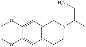 2-(6,7-dimethoxy-1,2,3,4-tetrahydroisoquinolin-2-yl)propan-1-amine,,结构式