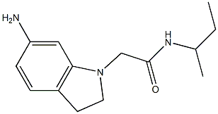 2-(6-amino-2,3-dihydro-1H-indol-1-yl)-N-(butan-2-yl)acetamide Structure