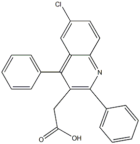 2-(6-chloro-2,4-diphenylquinolin-3-yl)acetic acid Structure