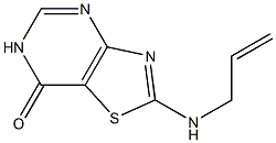 2-(allylamino)[1,3]thiazolo[4,5-d]pyrimidin-7(6H)-one 化学構造式