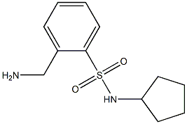 2-(aminomethyl)-N-cyclopentylbenzenesulfonamide 结构式