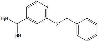 2-(benzylsulfanyl)pyridine-4-carboximidamide,,结构式
