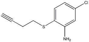 2-(but-3-yn-1-ylsulfanyl)-5-chloroaniline Structure