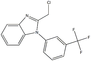 2-(chloromethyl)-1-[3-(trifluoromethyl)phenyl]-1H-1,3-benzodiazole 化学構造式