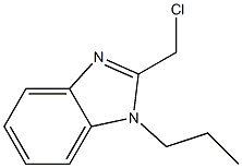 2-(chloromethyl)-1-propyl-1H-1,3-benzodiazole 结构式