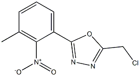 2-(chloromethyl)-5-(3-methyl-2-nitrophenyl)-1,3,4-oxadiazole 结构式