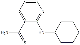 2-(cyclohexylamino)pyridine-3-carbothioamide,,结构式