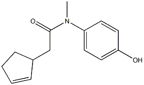 2-(cyclopent-2-en-1-yl)-N-(4-hydroxyphenyl)-N-methylacetamide Struktur