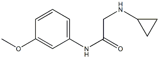 2-(cyclopropylamino)-N-(3-methoxyphenyl)acetamide,,结构式