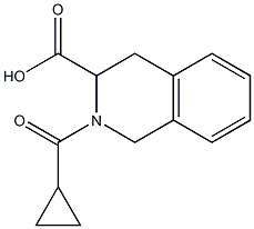 2-(cyclopropylcarbonyl)-1,2,3,4-tetrahydroisoquinoline-3-carboxylic acid Struktur
