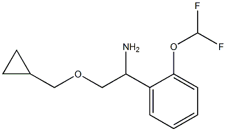 2-(cyclopropylmethoxy)-1-[2-(difluoromethoxy)phenyl]ethan-1-amine 化学構造式