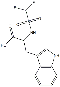 2-(difluoromethane)sulfonamido-3-(1H-indol-3-yl)propanoic acid Struktur