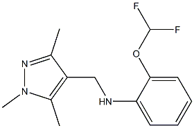 2-(difluoromethoxy)-N-[(1,3,5-trimethyl-1H-pyrazol-4-yl)methyl]aniline Structure