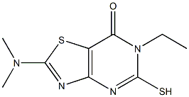 2-(dimethylamino)-6-ethyl-5-mercapto[1,3]thiazolo[4,5-d]pyrimidin-7(6H)-one