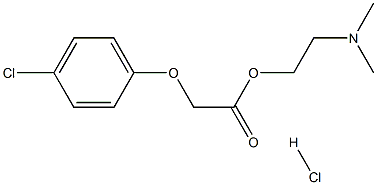 2-(dimethylamino)ethyl 2-(4-chlorophenoxy)acetate hydrochloride,,结构式
