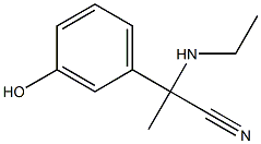 2-(ethylamino)-2-(3-hydroxyphenyl)propanenitrile Structure