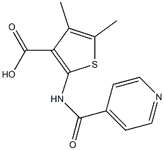 2-(isonicotinoylamino)-4,5-dimethylthiophene-3-carboxylic acid Struktur