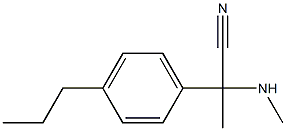 2-(methylamino)-2-(4-propylphenyl)propanenitrile,,结构式