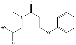 2-(N-methyl-3-phenoxypropanamido)acetic acid,,结构式