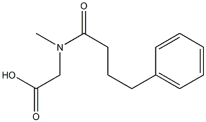 2-(N-methyl-4-phenylbutanamido)acetic acid,,结构式