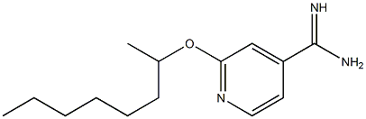 2-(octan-2-yloxy)pyridine-4-carboximidamide,,结构式