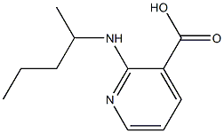 2-(pentan-2-ylamino)pyridine-3-carboxylic acid 化学構造式