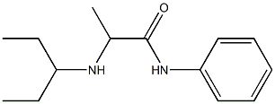 2-(pentan-3-ylamino)-N-phenylpropanamide 化学構造式