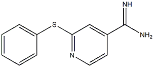 2-(phenylsulfanyl)pyridine-4-carboximidamide,,结构式