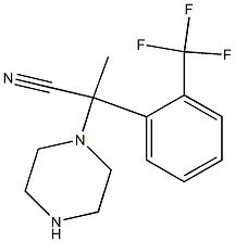 2-(piperazin-1-yl)-2-[2-(trifluoromethyl)phenyl]propanenitrile Structure