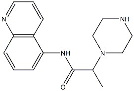 2-(piperazin-1-yl)-N-(quinolin-5-yl)propanamide,,结构式